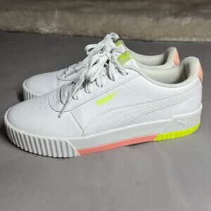 PUMA Carina Sneaker Womens Sz 10 Retro Style Old School Classic Clean Look EUC